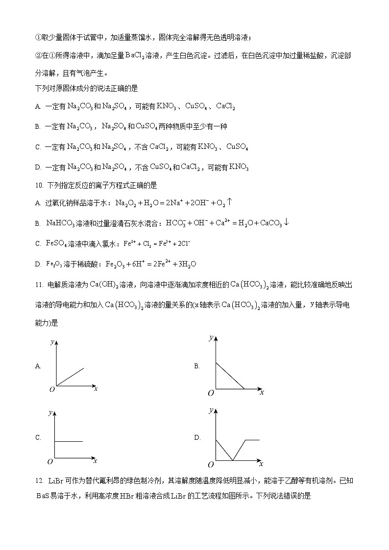 湖南省岳阳市岳阳县第一中学2024-2025学年高一上学期9月月考 化学试题（原卷版）第3页