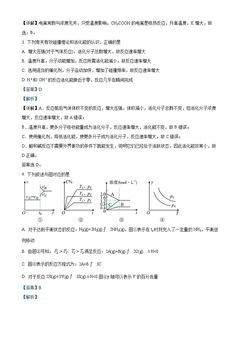 湖北省黄冈市黄梅国际育才高级中学2023-2024学年高二上学期10月月考化学试题（解析版）第2页