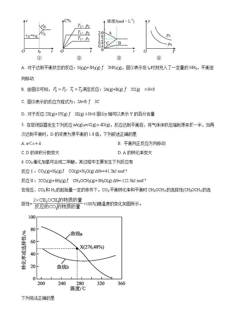 湖北省黄冈市黄梅国际育才高级中学2023-2024学年高二上学期10月月考化学试题（原卷版）第2页