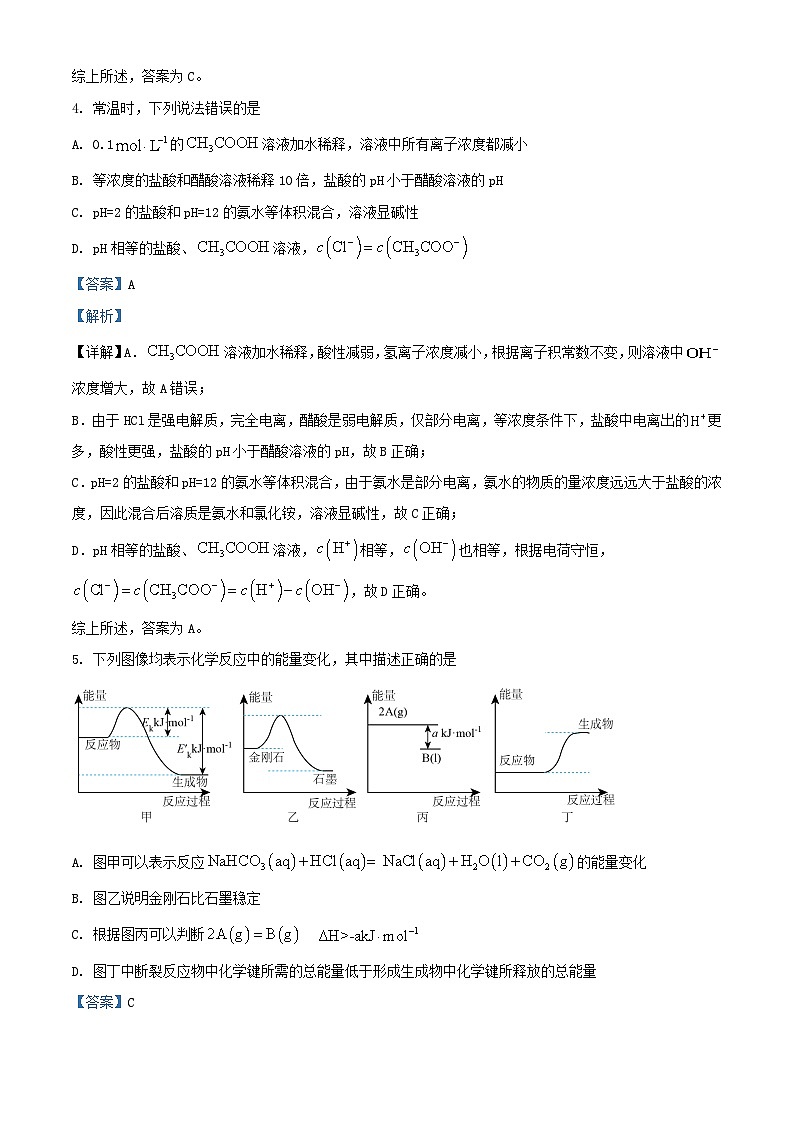 江西省“三新”协同教研共同体2023_2024学年高二化学上学期12月联考试卷含解析03