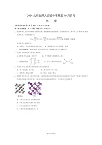 [化学]2024北京北师大实验中学高三上学期10月月考试卷