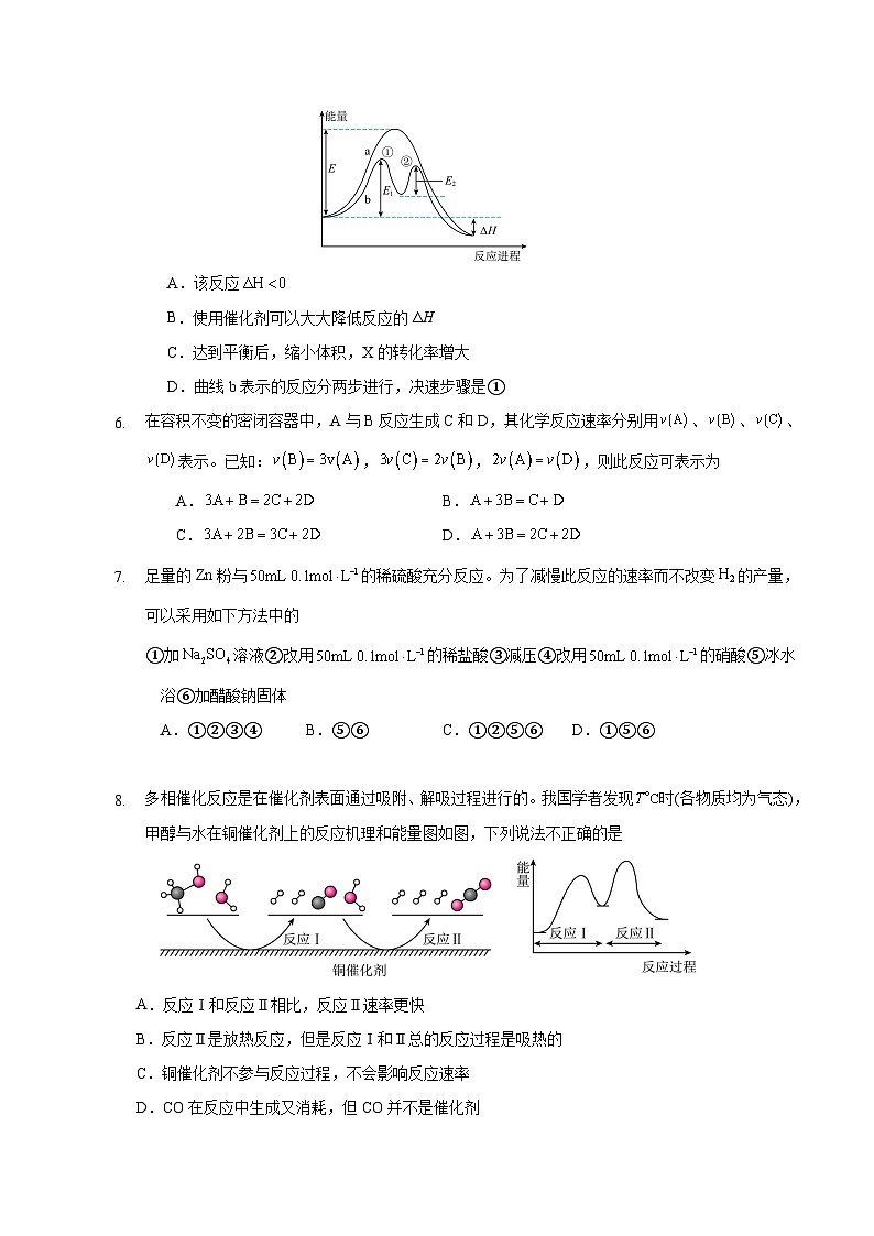 陕西省咸阳市武功县普集高级中学2024-2025学年高二上学期10月月考化学试题02