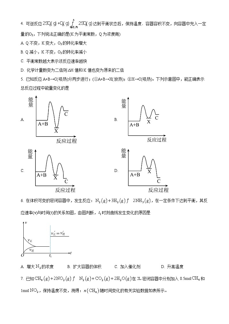 河南省周口市商水县百师联盟2024-2025学年高二上学期9月月考化学试题（Word版附答案）第2页