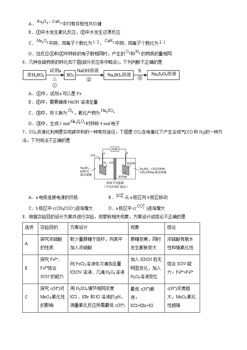 北京市陈经纶中学2025届高三上学期10月月考化学试卷第2页