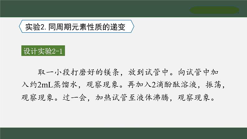 2024-2025学年人教版（2019）必修第一册第四章 物质结构 元素周期律：实验活动3 同周期、同主族元素性质的递变 课件第6页