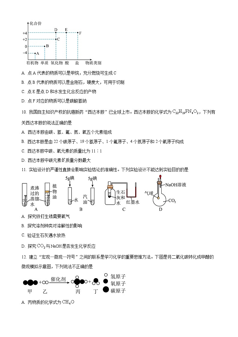 重庆市西北狼教育联盟2024-2025学年高一上学期入学考试 化学试题 Word版无答案第3页