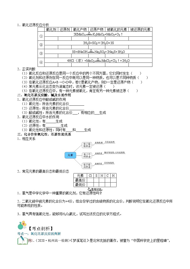 第10讲 氧化还原反应的基本概念-新高一化学暑假精品课程（鲁科版2019）（原卷版）第2页