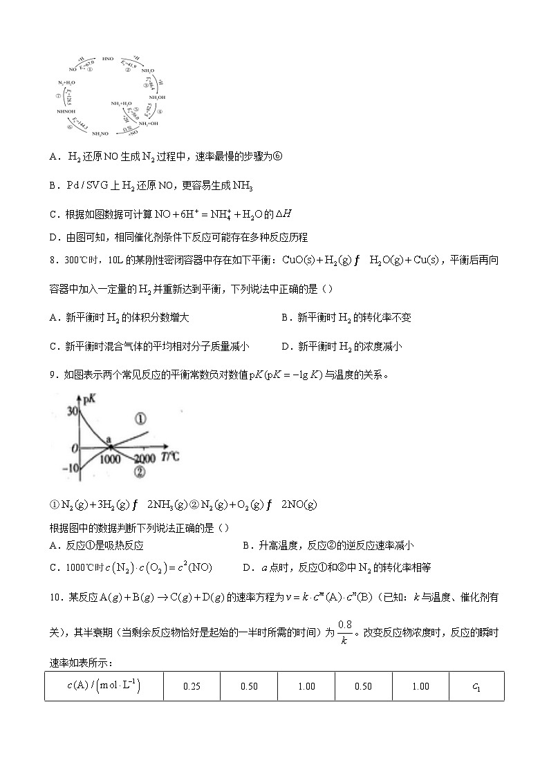 山东省济宁市育才中学2024-2025学年高二上学期10月月考化学试题03
