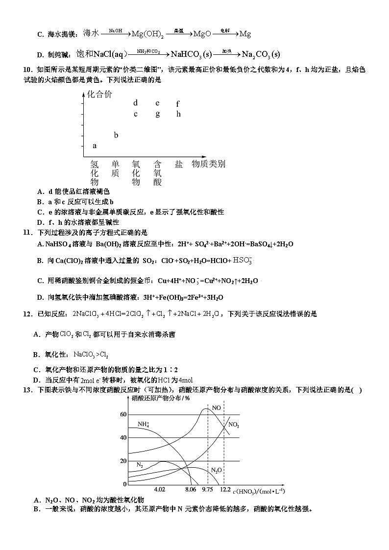 广东省深圳市高级中学2024-2025学年高三上学期10月第一次诊断测试化学试题（Word版附答案）03