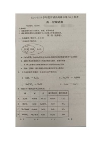 广西来宾市忻城县高级中学2024-2025学年高一上学期10月月考 化学试题