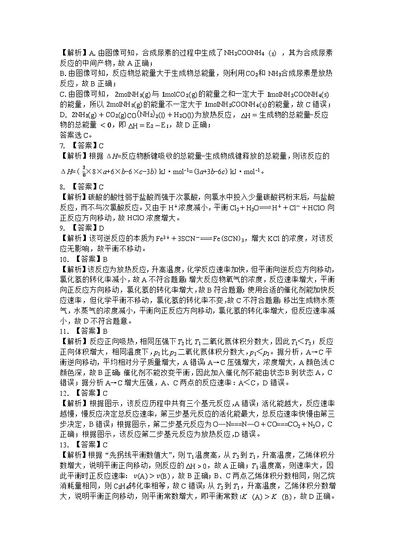 化学参考答案第2页
