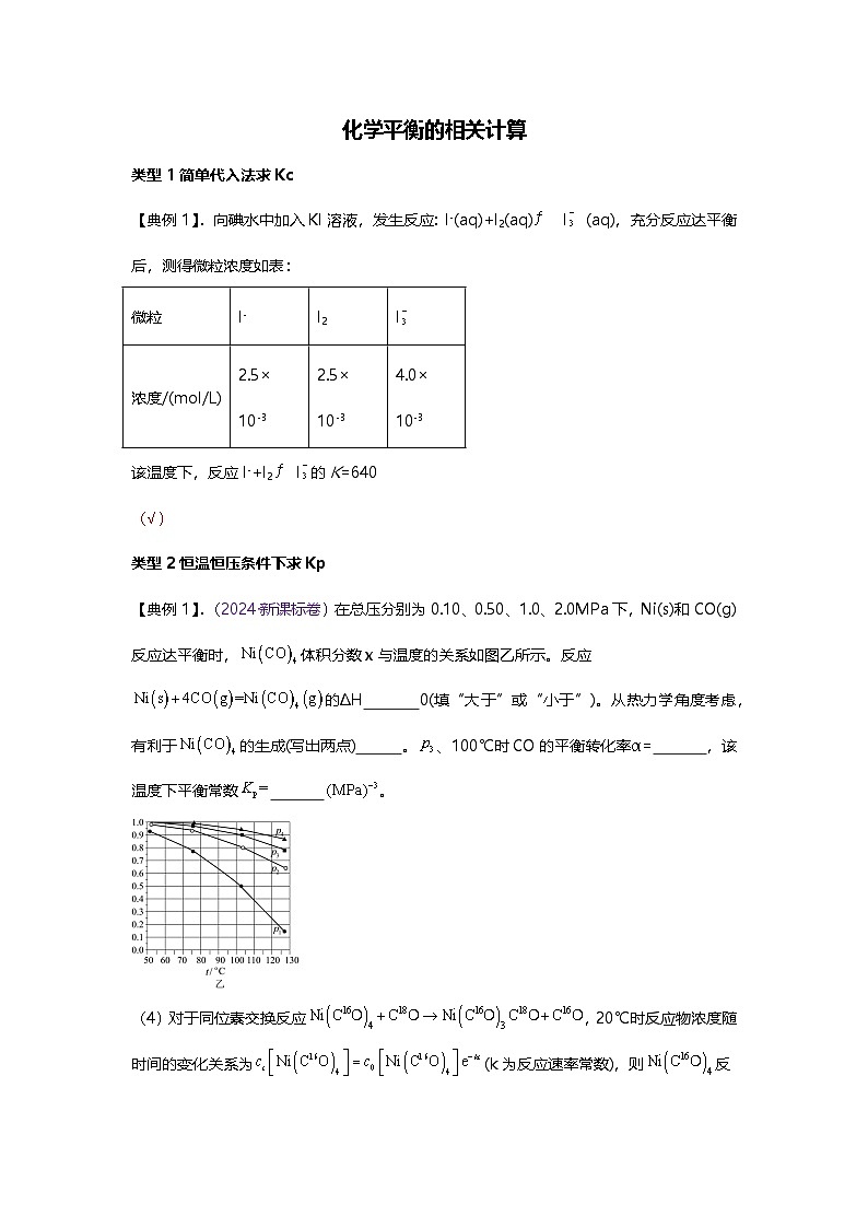 化学平衡相关计算类型题突破-2025年高考化学专题训练第1页