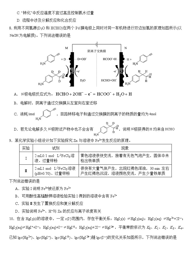 福建省2024届高三下学期毕业班5月模拟化学试卷（有解析）word03
