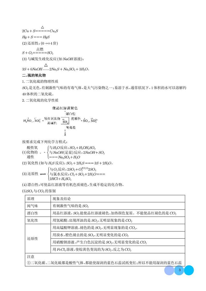 硫及其化合物【六大题型】（解析版）第3页