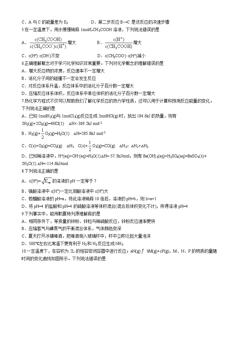 云南省昆明市官渡区艺卓中学2023-2024学年高二上学期11月期中化学试题第2页