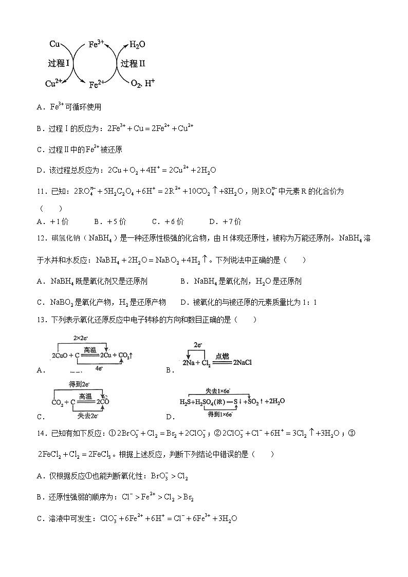 云南省昆明市第十中学2024-2025学年高一上学期第一次月考 化学试卷(无答案)第3页