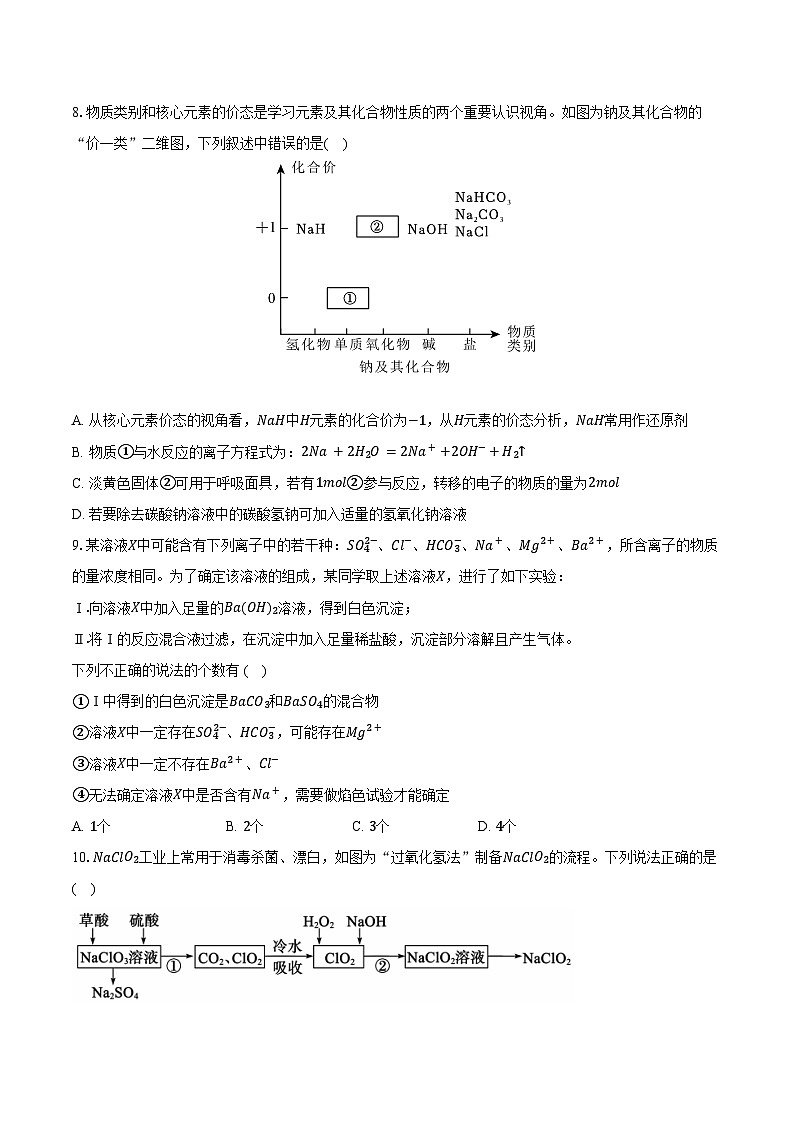2024-2025学年陕西省西安市蓝田县城关中学、大学区联考高一（上）段考化学试卷（10月份）（含答案）03
