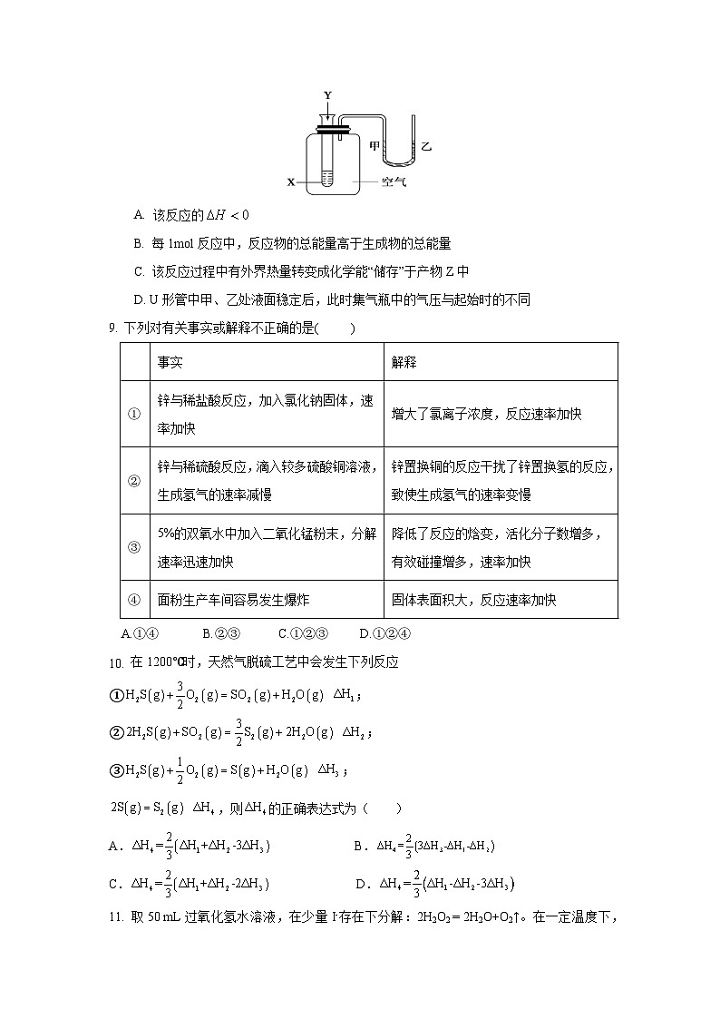 四川省眉山市彭山区第一中学2024-2025学年高二上学期10月月考化学试题03