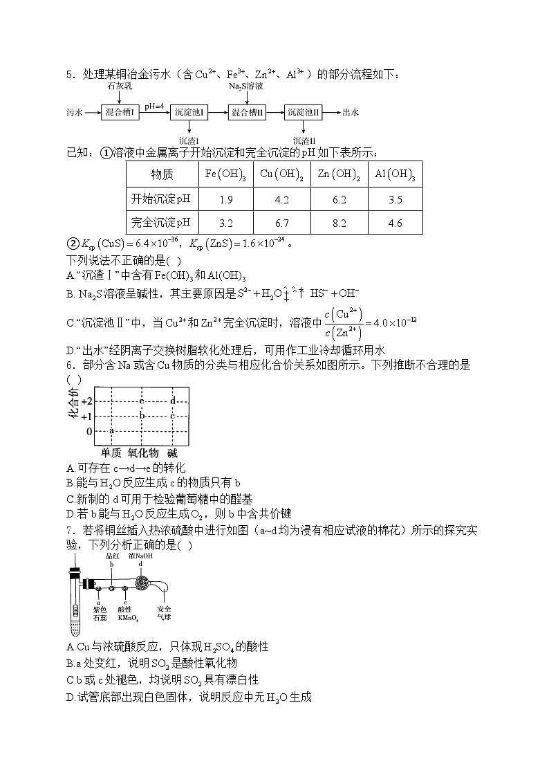 2024年下学期高三第三次月考化学试卷第2页