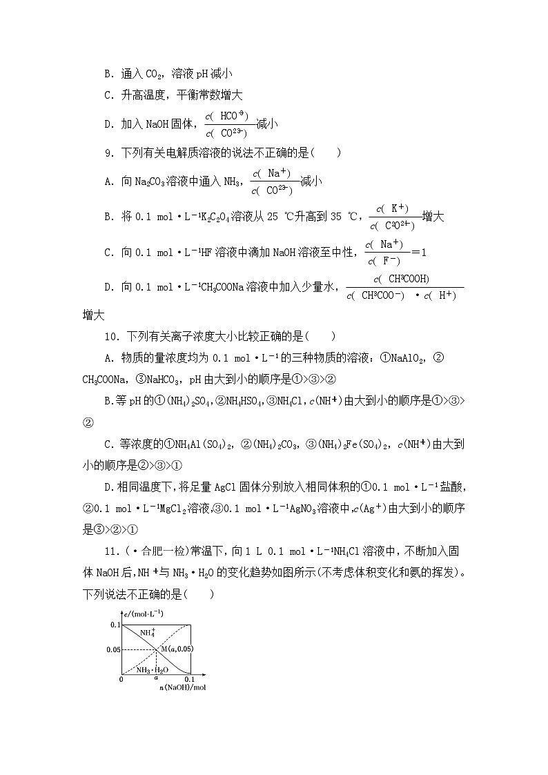 【高考化学】一轮复习考点训练：盐类的水解（学生版）第3页