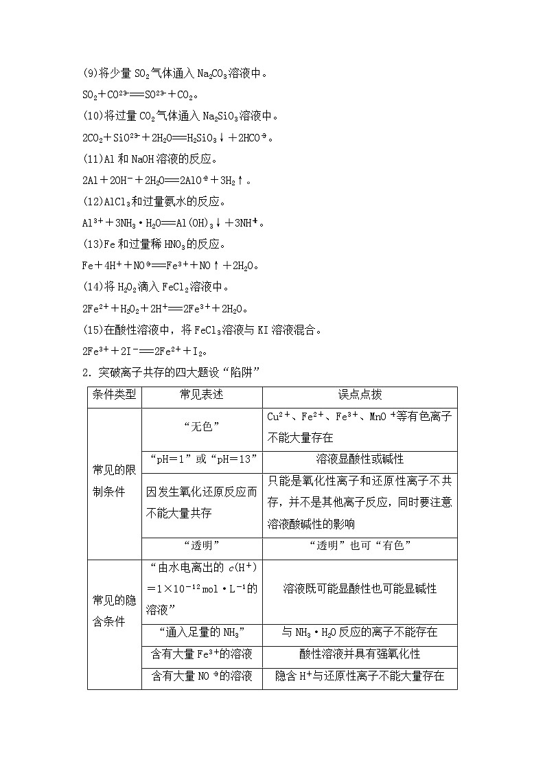 【高三化学】一轮复习考点训练：离子反应（教师版）第2页
