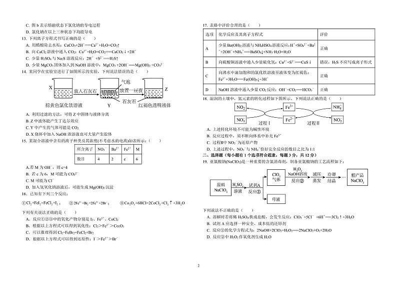 化学——哈九中2024级高一10月月考 第2页