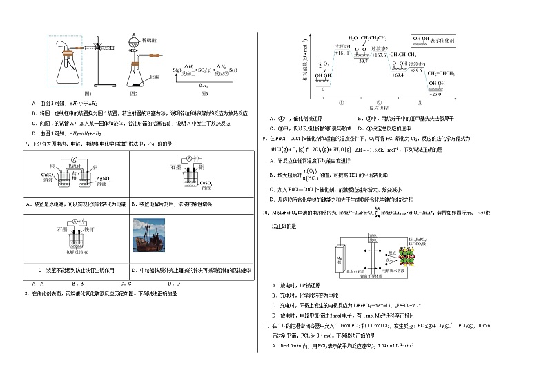 （江苏专用，苏教版2019选择性必修1专题1~2）【测试范围：选择性必修1专题1~2】（苏教版2019）（考试版A3）第2页
