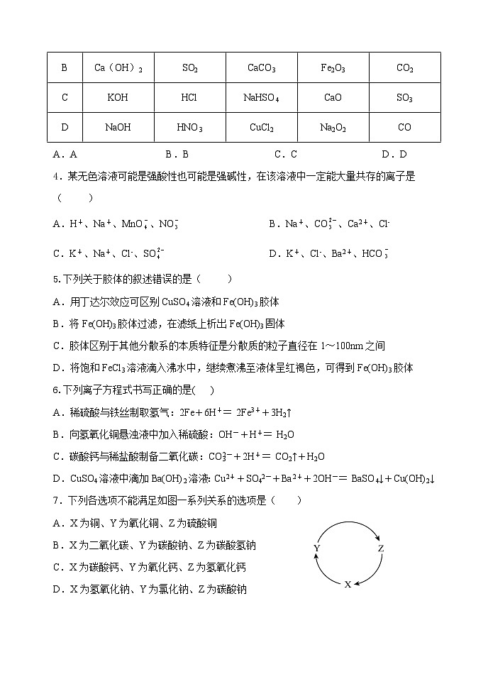 高一上学期第一学程考试 化学试题第2页