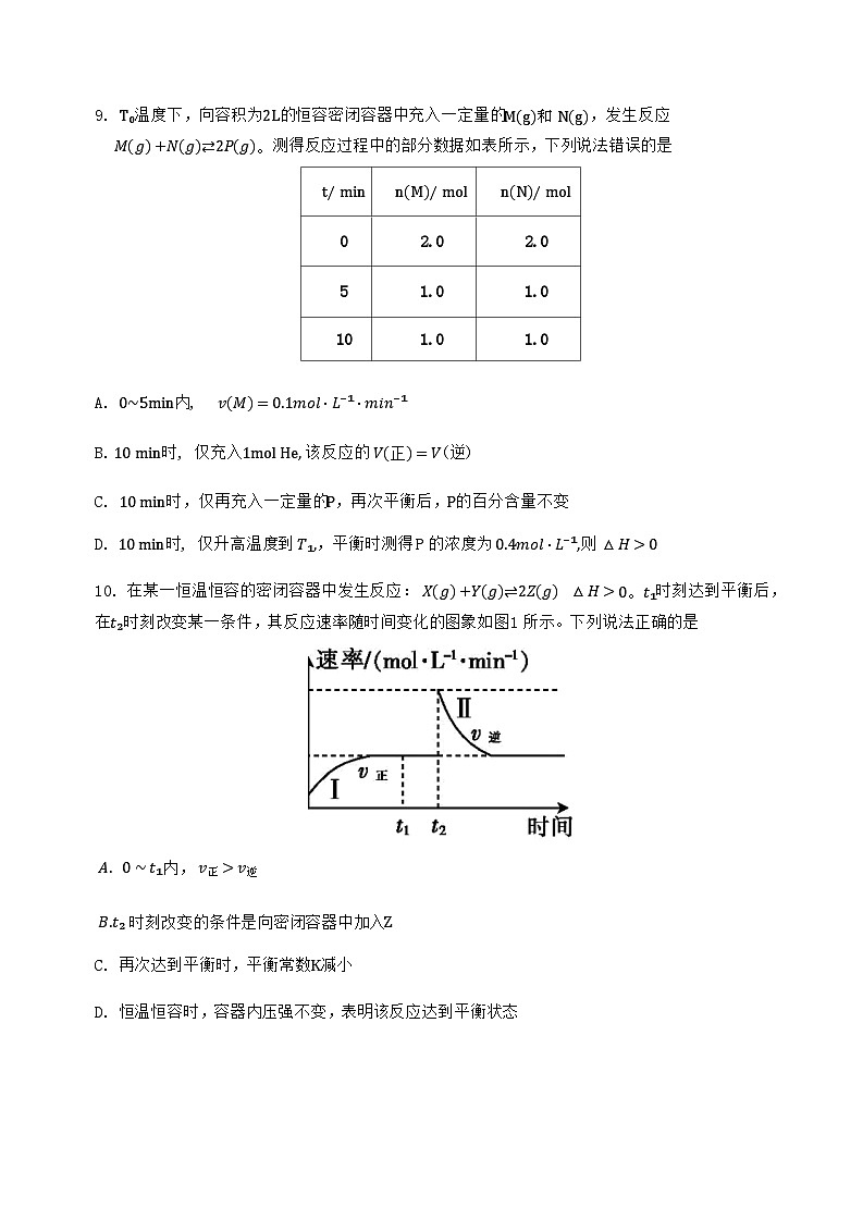 2024年新华中学高二上第一次月考——化学试卷第3页