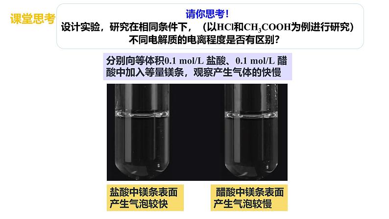 人教版2019+高中高二+化学选择性必修1+电离平衡强电解质和弱电解质课件第5页