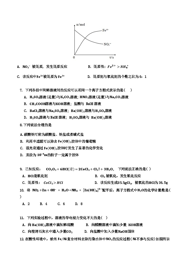 2024年天津市第七中学高一上10月考—化学试卷第2页