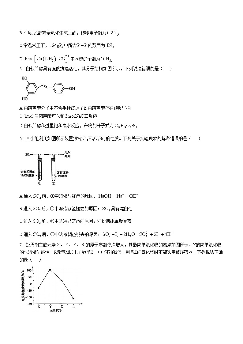 河北省邯郸市部分校2024-2025学年高三上学期月考化学试卷（一）第2页