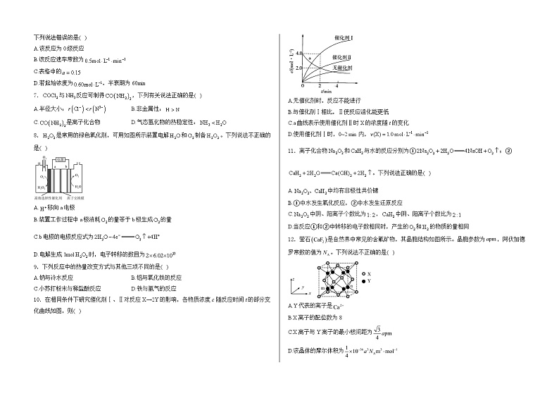 山东省新泰市弘文中学2024-2025学年高三上学期期中检测  化学试题第2页