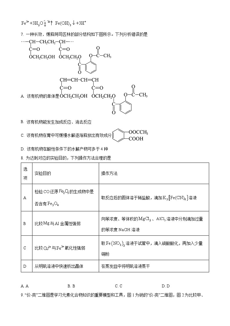 湖南省天一大联考2024-2025学年高三上学期9月月考化学试卷  Word版无答案第3页