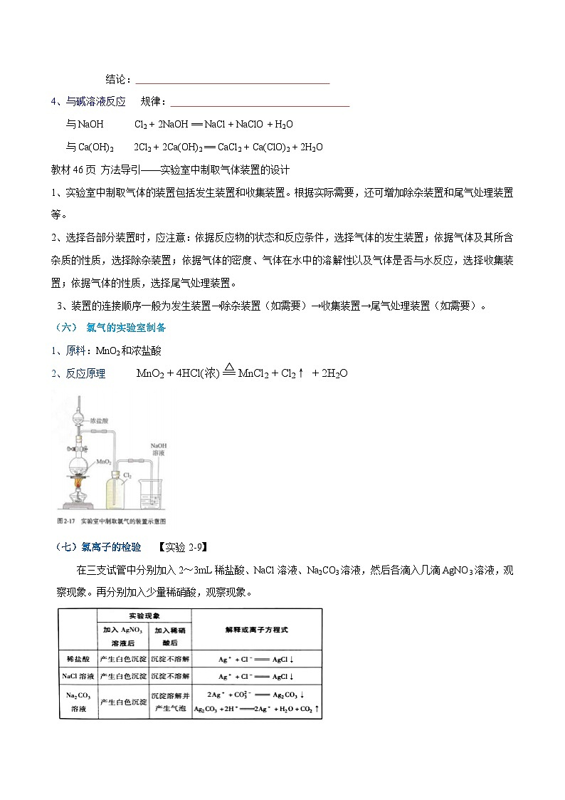 【领跑 百分百】第12讲 氯及其化合物-2024年初升高化学衔接讲义（人教版2019）（原卷版）03