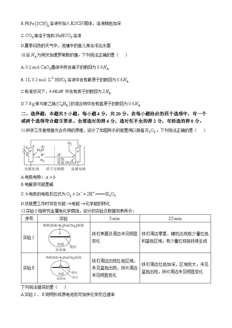 山东省菏泽市2024-2025学年高三上学期期中考试化学试题第3页