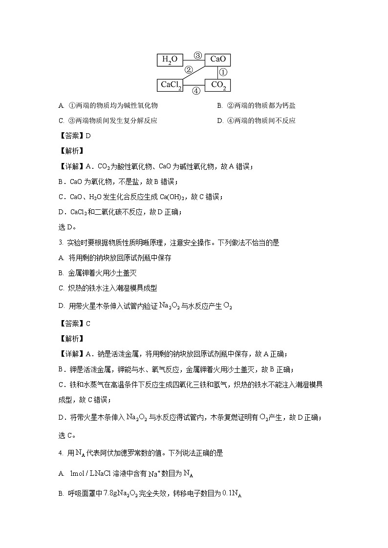 四川省成都市2023-2024学年上学期期末高一调研化学考试（解析版）02