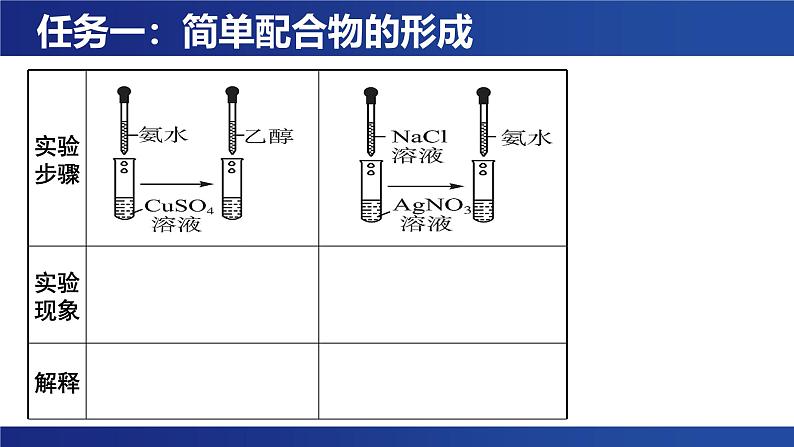 实验活动 简单配合物的形成 课件 --2024-2025学年《化学》高中·选修第1册（人教版）第4页