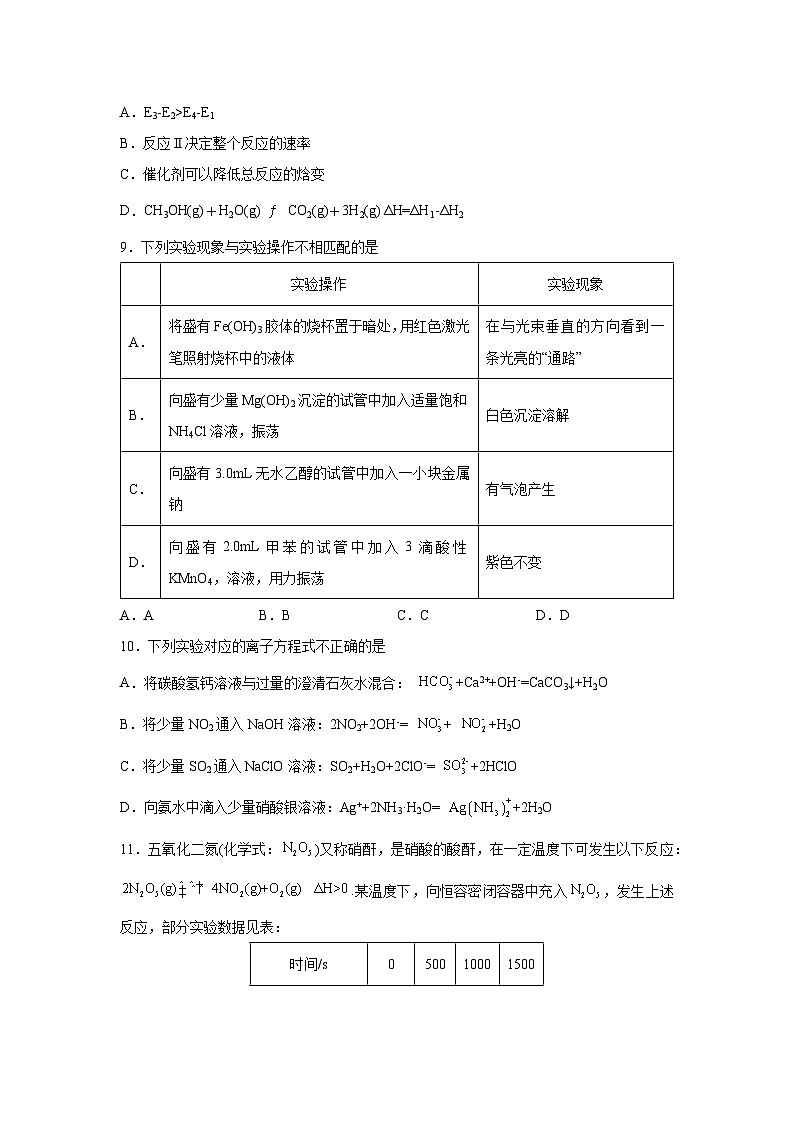 四川省泸州市合江县2023-2024学年高二下学期6月期末考试化学试卷第3页