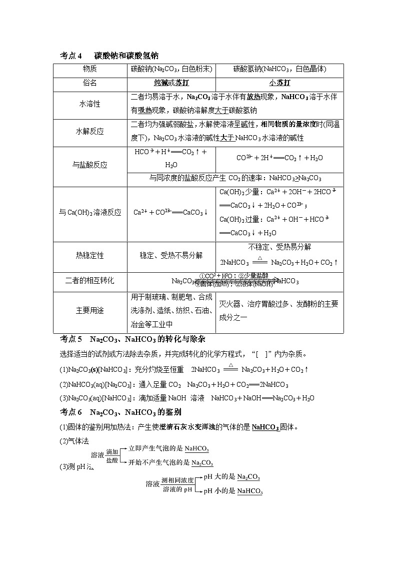 2025届高三化学一轮复习+金属及其化合物考点汇总学案第3页