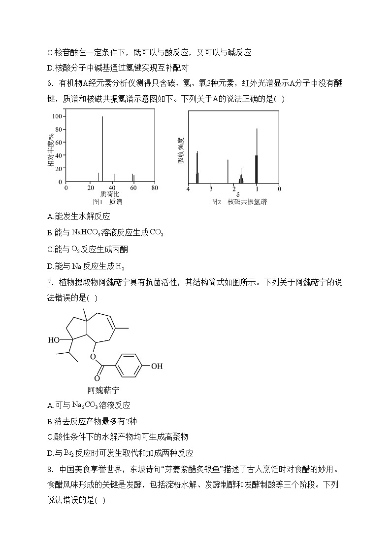 考点18 有机化学基础—五年（2020—2024）高考化学真题专项分类汇编(含答案)第3页