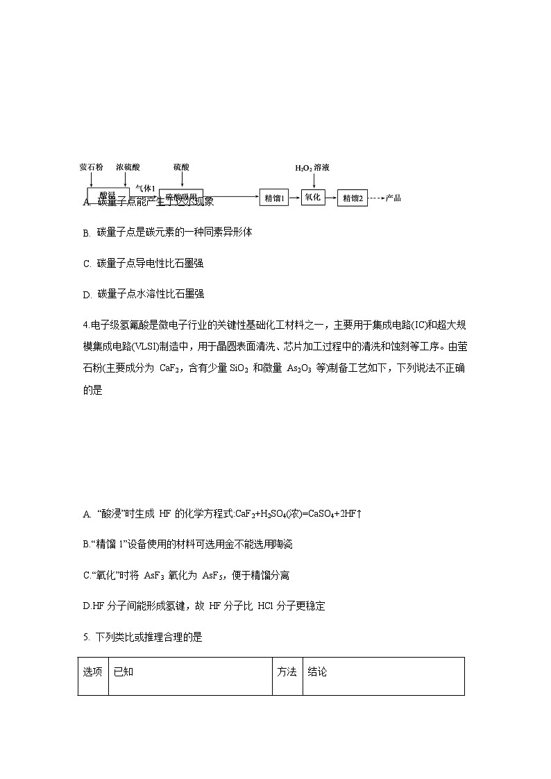 山东省潍坊第三中学2024-2025学年高三上学期期中化学模拟试题（含答案）第2页