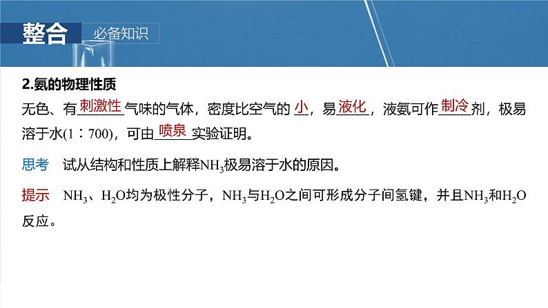 2025年高考化学一轮复习课件（新高考版）大单元2  第5章　第23讲　氨　铵盐06