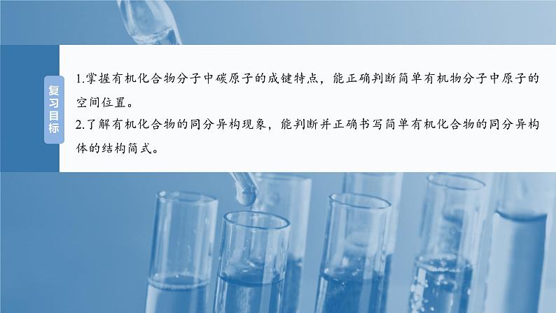 2025年高考化学一轮复习课件（新高考版）大单元5  第13章　第61讲　有机化合物的空间结构　同系物　同分异构体02