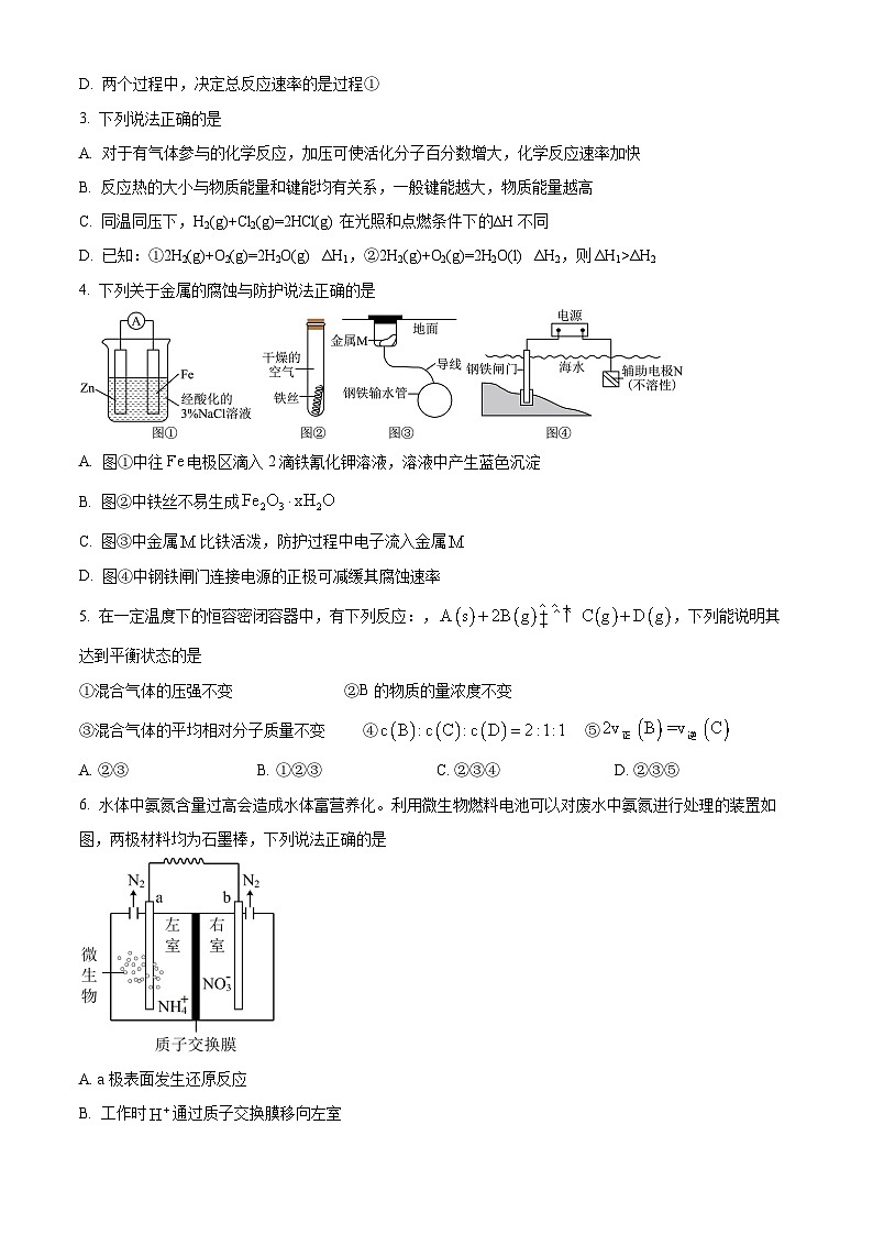 河北省邯郸市大名县第一中学2024-2025学年高二上学期10月月考 化学试卷 Word版无答案第2页