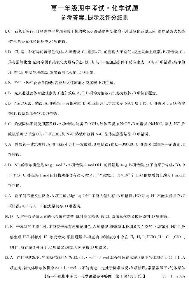 25-T-258A-化学DA第1页