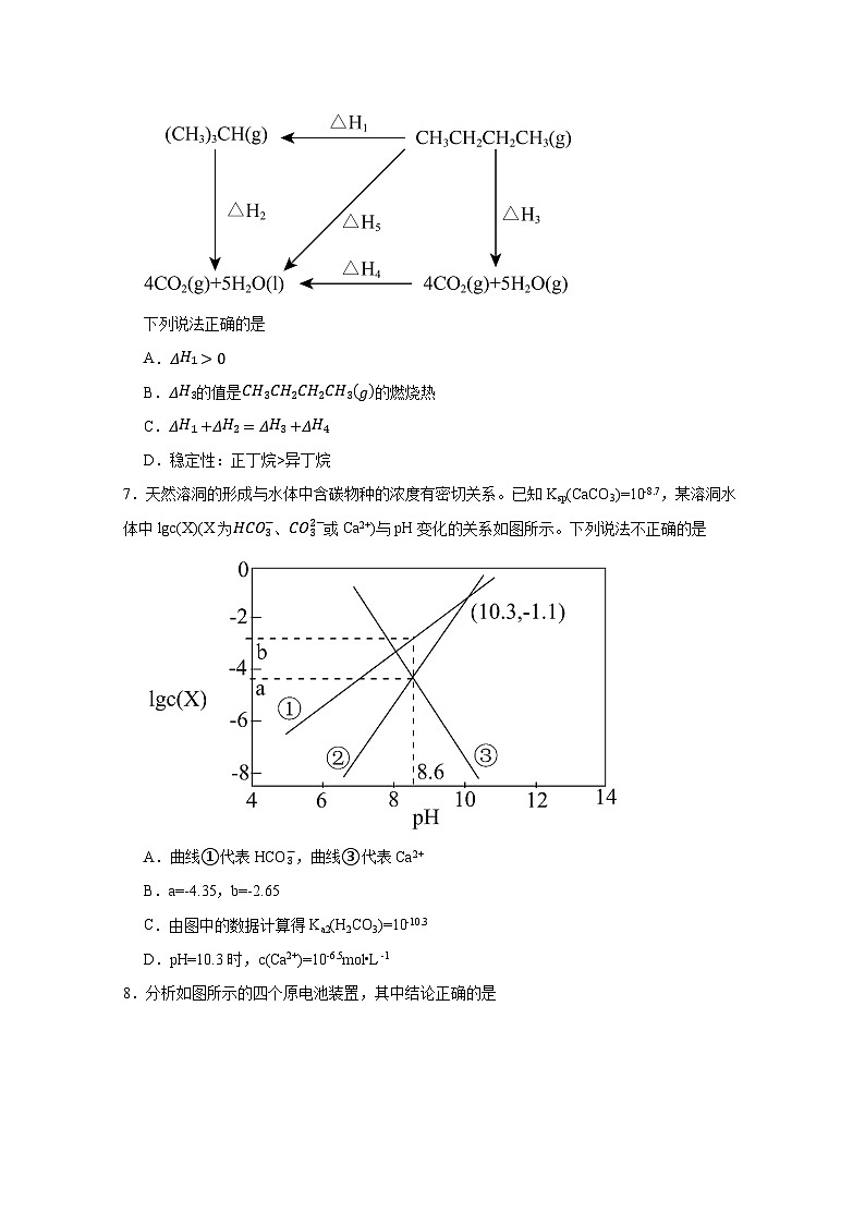 江西省上饶市2024-2025学年高三上册9月测试化学试题（附答案）第3页