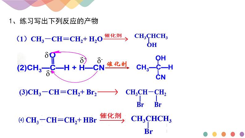 2.1.1 有机反应的主要类型  课件   2024-2025学年高二化学鲁科版（2019）选择性必修3第8页