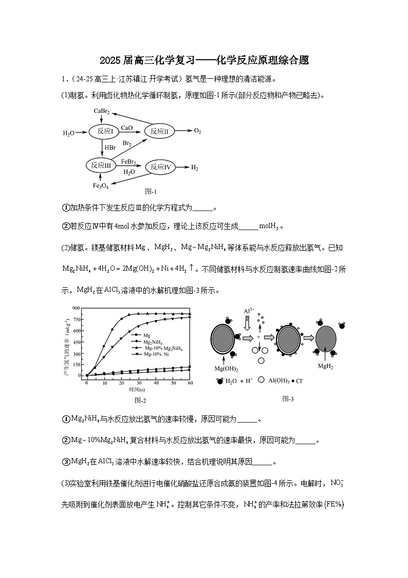 2025届高三化学一轮复习--- -化学反应原理综合题练习第1页