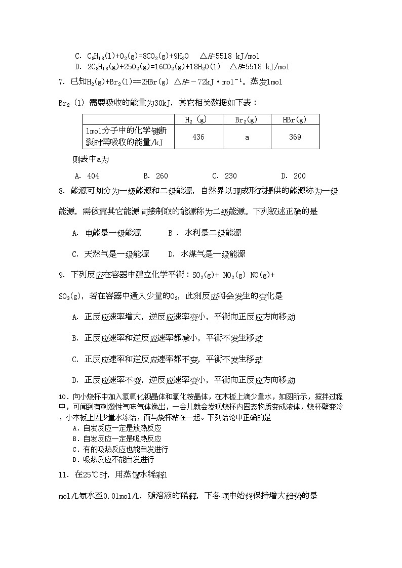 2022年山西省忻州11高二化学上学期期中考试理新人教版会员独享第2页